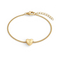 Dainty Initial Heart Bracelet