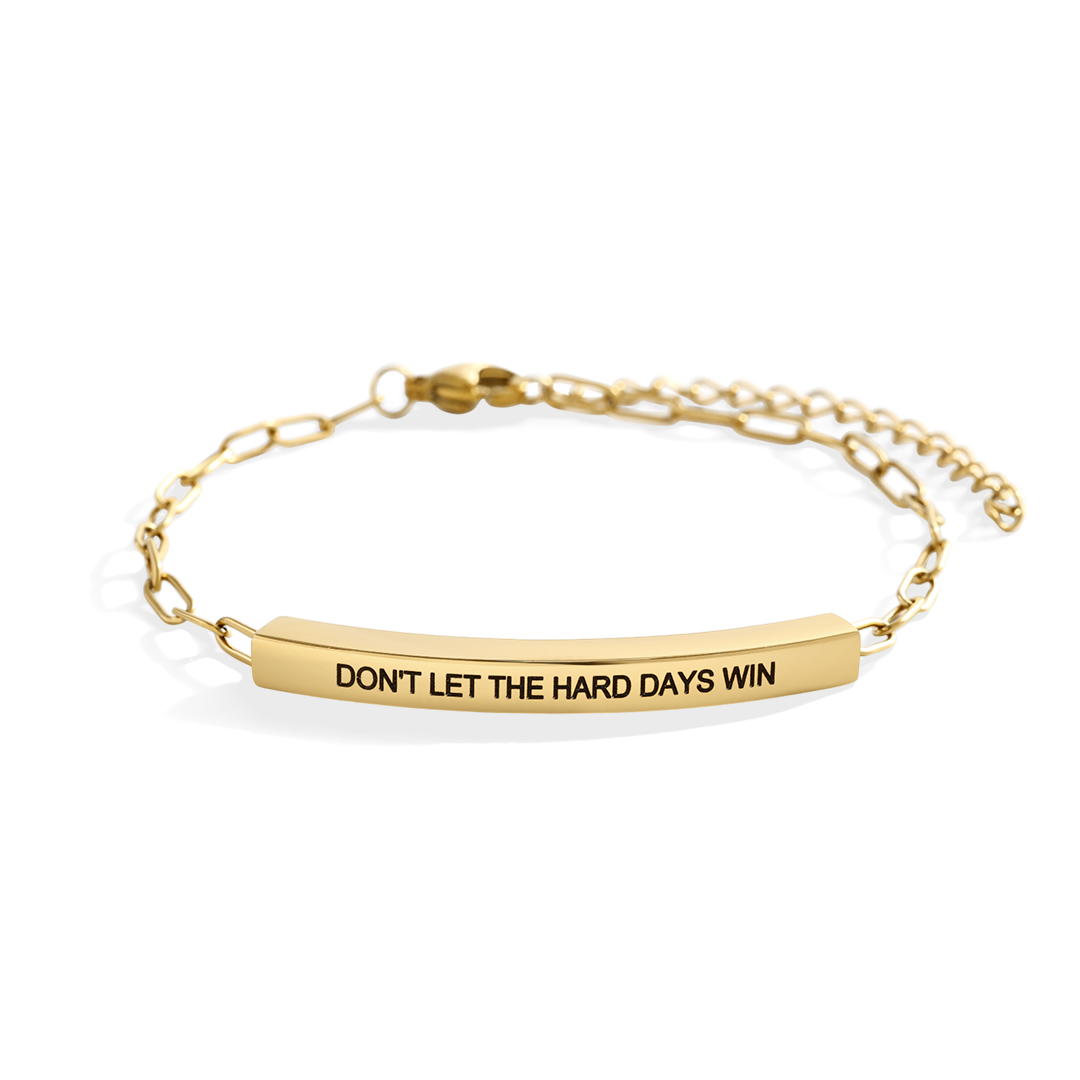 Don't Let The Hard Days Win Inspire Paperclip Bracelet